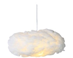 Wolklamp 50 cm – Grote cloudlight van veren – Sfeervolle plafondlamp voor slaapkamer, woonkamer of kinderkamer - Bamled