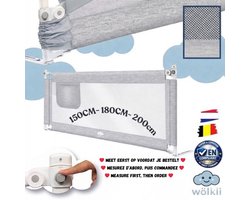 Wölkli bedhekje - Kinderbedhek voor kinderen Babybedhek Valbeveiliging voor Bed & Boxspring Bedhek - 200cm