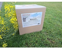 Wolkracht - Wolmulch - Vlokken schapenwol als bodembedekkende mulch of als schapenwol pellets - 100% Natuurlijk - 64liter - 10kg