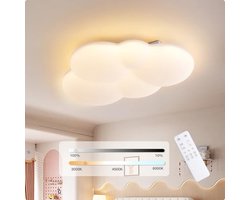 Wolkvormige plafondlamp voor kinderkamer - dimbaar met afstandsbediening