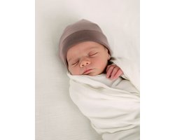 Wollen baby muts - Merinowol - Peppercorn 68