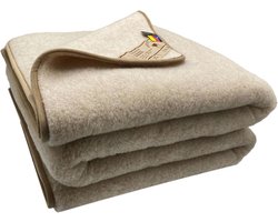 Wollen deken 140 x 200 cm van alpacawol en merinowol