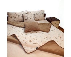 Wollen Deken 200x220cm 100% zuivere Australische Merino scheerwol DUBBELE DIKTE 2x450 g/m² Woolmark certificaat – Savannah Brown - Wasbaar en antiallergisch - ZACHT en WARM