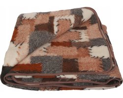 Wollen Deken 220x200cm 100% zuivere Australische Merino scheerwol OnceDoce® 480 g/m² Woolmark-certificaat – Warm Ademend Zacht – Wasbaar – Patches