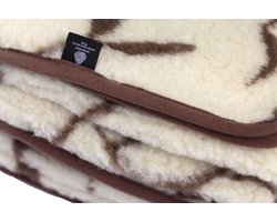 Wollen Deken Babydekentje Ledikant Plaid Dekentje 70 x 100 cm - 100% Australische Luxe zuivere Merino Lams Scheerwol 450 g/m² Woolmark-certificaat – Chocolade Bruin – ZACHT en WARM – Wasbaar en Antiallergisch ®OnceDoce®
