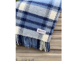 Wollen deken Tartan 'Britta" - geruit - Plaid - 100% nieuwe wol - extra zacht - dik - warm - licht - kwaliteit - cadeau tip- 130x210cm