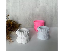 Wollen geweven zak kaars beker siliconen mallen vlees pot kaarsenhouders gips mallen cement mallen 1 st