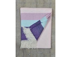 Wollen Plaid - Bijenkorf - Grijs Wit