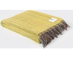 Wollen Plaid - Geel/Multicolor - Tweed patroon - McNutt - 170x135cm