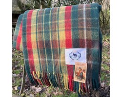 Wollen Tartan Plaid Canadian Rockies - zacht - warm - duurzame wol - Cadeau - Uniek - Picknick - Kleurrijk