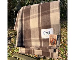 Wollen Tartan Plaid JACOB XL - King Size - zacht - warm - duurzame wol - Bedsprei - plaid