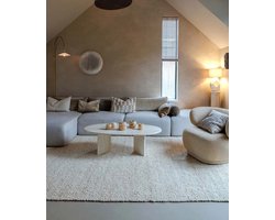 Wollen vloerkleed - Bergull ivoor/beige 160x230 cm