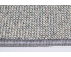 Wollen vloerkleed - Deurmat - Davi - mint - blauw - groen - ecru - 70x90cm