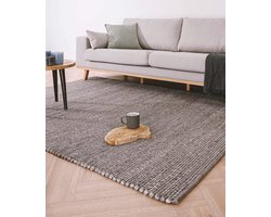Wollen vloerkleed Lett - grijs 200x290 cm