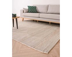 Wollen vloerkleed Lett - wit/beige 250x340 cm