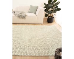 Wollen vloerkleed - Løkke mintgroen 300x400 cm