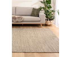 Wollen vloerkleed - Odda grijs/taupe 200x300 cm