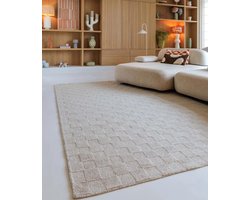 Wollen vloerkleed - Tavle beige 160x230 cm