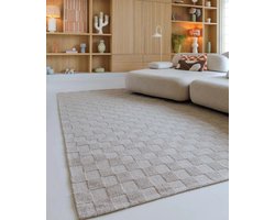 Wollen vloerkleed - Tavle taupe 240x340 cm