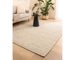 Wollen vloerkleed - Ulstein naturel/grijs 160x230