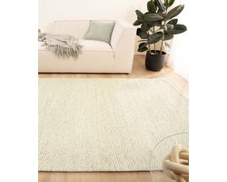 Wollen vloerkleed - Vridning mintgroen 160x240 cm