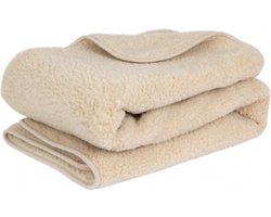 WOLLIES Amsterdam Ledikant Deken - Amandel - Merino Wol - 95 x 135 cm