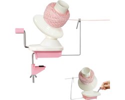 Woloprollers - Eenvoudig In Gebruik - Garenwinder - Wolmolen met Tafelklem - Breien & Haken - Wolwinder - Wol Oproller - Yarn Winder - Brei gereedschap - Wool Winder - Wolmolen - Draagbare - Geschikt voor het sorteren van garenbollen - Roze