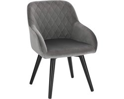 WOLTU Kinderstoel, zithoogte 29 cm, met rugleuning, armleuning, stoffen bekleding, zacht frame van metaal (grijs)
