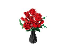Woma 11156 Rozen BIoemen Boeket bouwset | Botanical Flowers Collection 2025 modelbouw | Classic Creator bonsai speelgoed bouwpakketten voor volwassenen & kinderen | DIY icons kunstbIoemen bloemenpracht geschikt voor Iego | bouwdoos met 443 bouwstenen