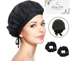 Wonderwear® bonnet satijn uit Nederland - Veganistische Zijden Slaapmuts - Haarnetjes - Verstelbare Bonnet Met Dubbelzijdige Voering - incl. duurzame doos en hoogwaardige haarelastiekjes HET PERFECTE CADEAU