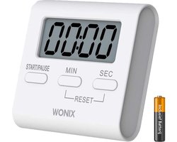 Wonix® Kookwekker Digitaal - Timer - Magnetisch - Eierwekker - Inclusief Batterij - Wit