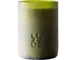 WOO Sustainable Luxury Scented Candle | Upcycled Wine Bottle | Matte Green | 90 Hr Burn Time | Tranquilty