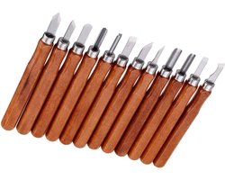 Wood Carving - Houtbewerking set 12 delig - Houtbewerking gereedschap