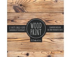 Wood Print Scrapbook Paper Pad