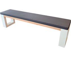 Wood4you - Bank New Jersey Eikenhout wit incl kussen
