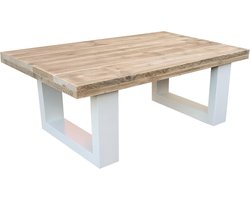 Wood4you - Salontafel New England steigerhout wit -