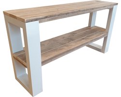 Wood4you - Sidetable New Orleans steigerhout wit -