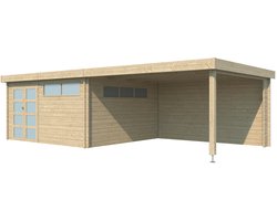 Woodlands Blokhut Modern Met Overkapping 815 x 385 cm