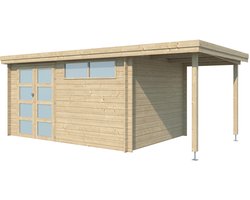 Woodlands blokhut Oregon met overkapping, 565 x 295 cm