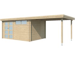 Woodlands blokhut Oregon met overkapping, 715 x 295 cm