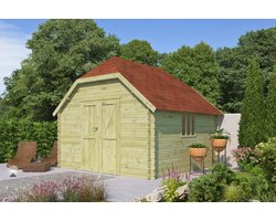 Woodlands Blokhut Oxford L Groen Geïmpregneerd 355 x 355 cm