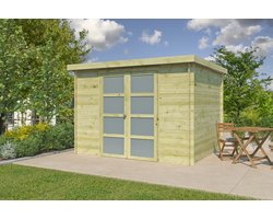 Woodlands Blokhut Umea Groen Geïmpregneerd 300 x 250 cm OP = OP