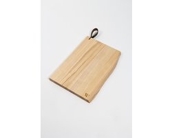 Woodsea Chop-Chop cutting board - Snijplank - Massief eikenhout - Met leren handgreep - Medium