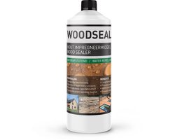 Woodseal Pro - Duurzaam Hout impregneermiddel - 100% Waterafstotend impregneren, Alle soorten Hout waterdicht maken, Nano Coating Buitenhout 1L (6-8 m²)