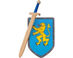 Woodsy houten ridderzwaard en schild set - speelgoed voor kinderen - beukenhout.