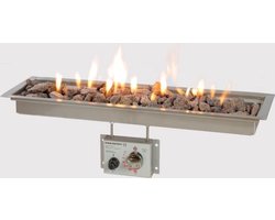 Woodtrend inbouwbrander 65x19 cm met glasombouw