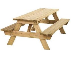 Woodvision - Picknicktafel Extra Hoog - Vurenhout
