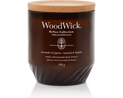 WoodWick Geurkaars Medium - ReNew - Lavender & Cypress - 9.5 cm / ø 8 cm
