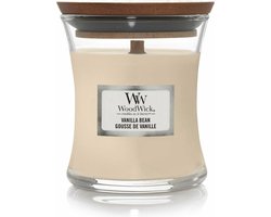 WoodWick Geurkaars Mini Candle - Vanilla Bean - 20 branduren - 85gr - 8 cm / ø 7 cm