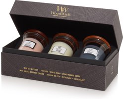 WoodWick Hourglass Geurkaars Deluxe Cadeauset - 3 Mini - Floral - 60 branduren